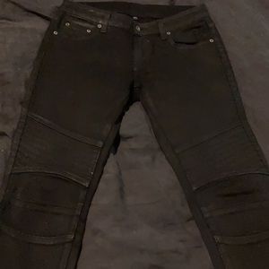 Carman  black moto denim jeans